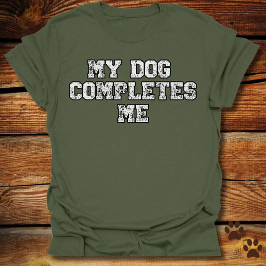 My Dog Completes Me Retro-Style Shirt