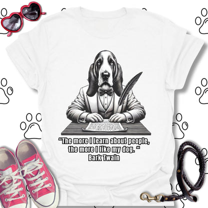 Bark Twain Dog Quote T-Shirt
