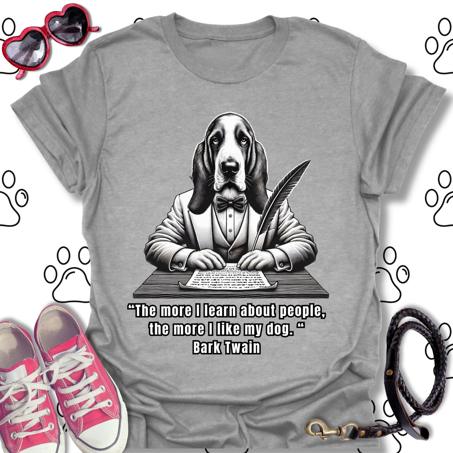 Bark Twain Dog Quote T-Shirt