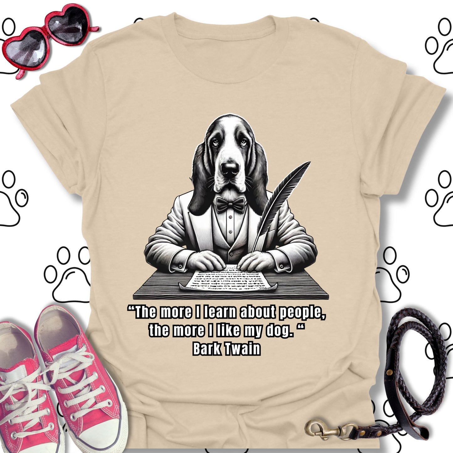 Bark Twain Dog Quote T-Shirt
