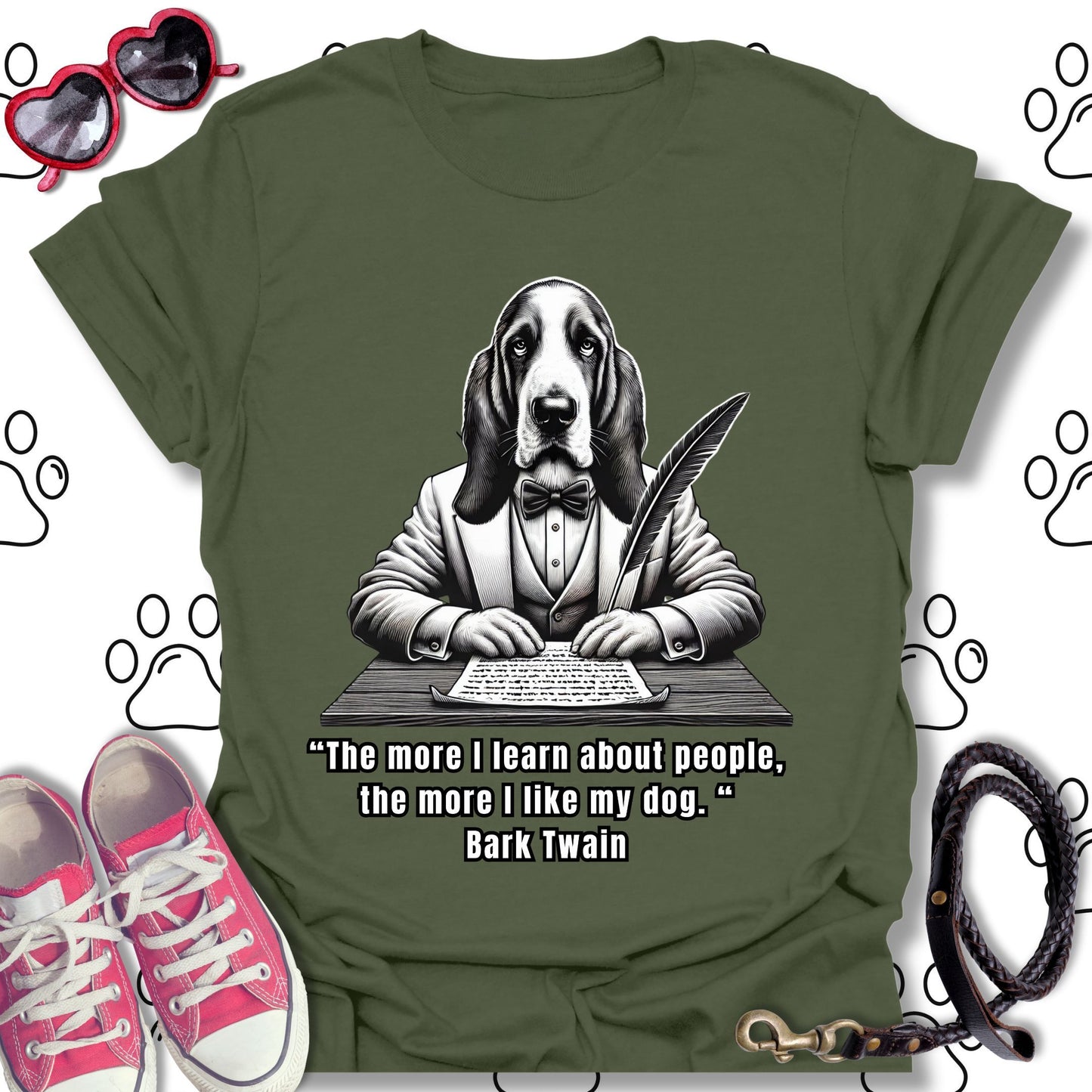 Bark Twain Dog Quote T-Shirt