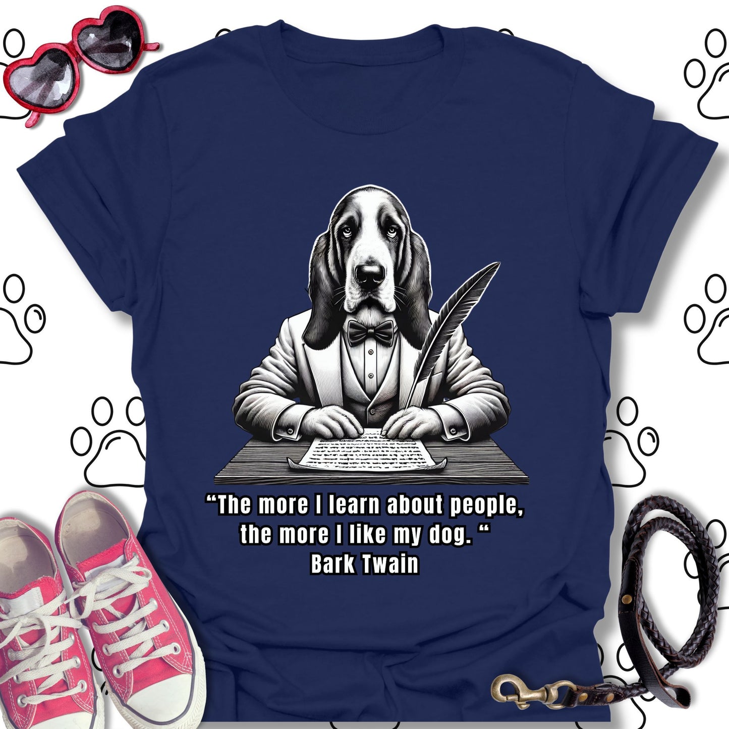 Bark Twain Dog Quote T-Shirt