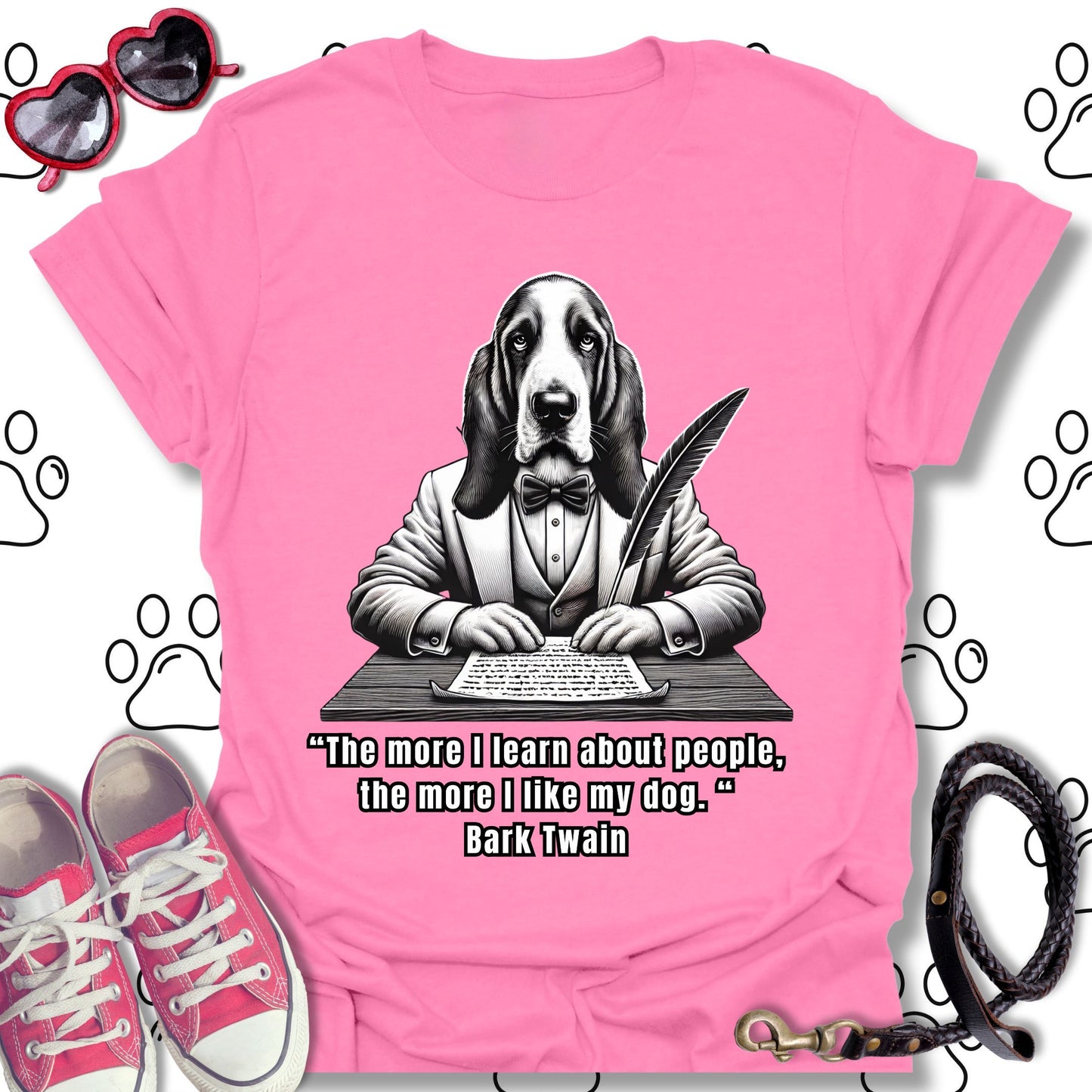 Bark Twain Dog Quote T-Shirt