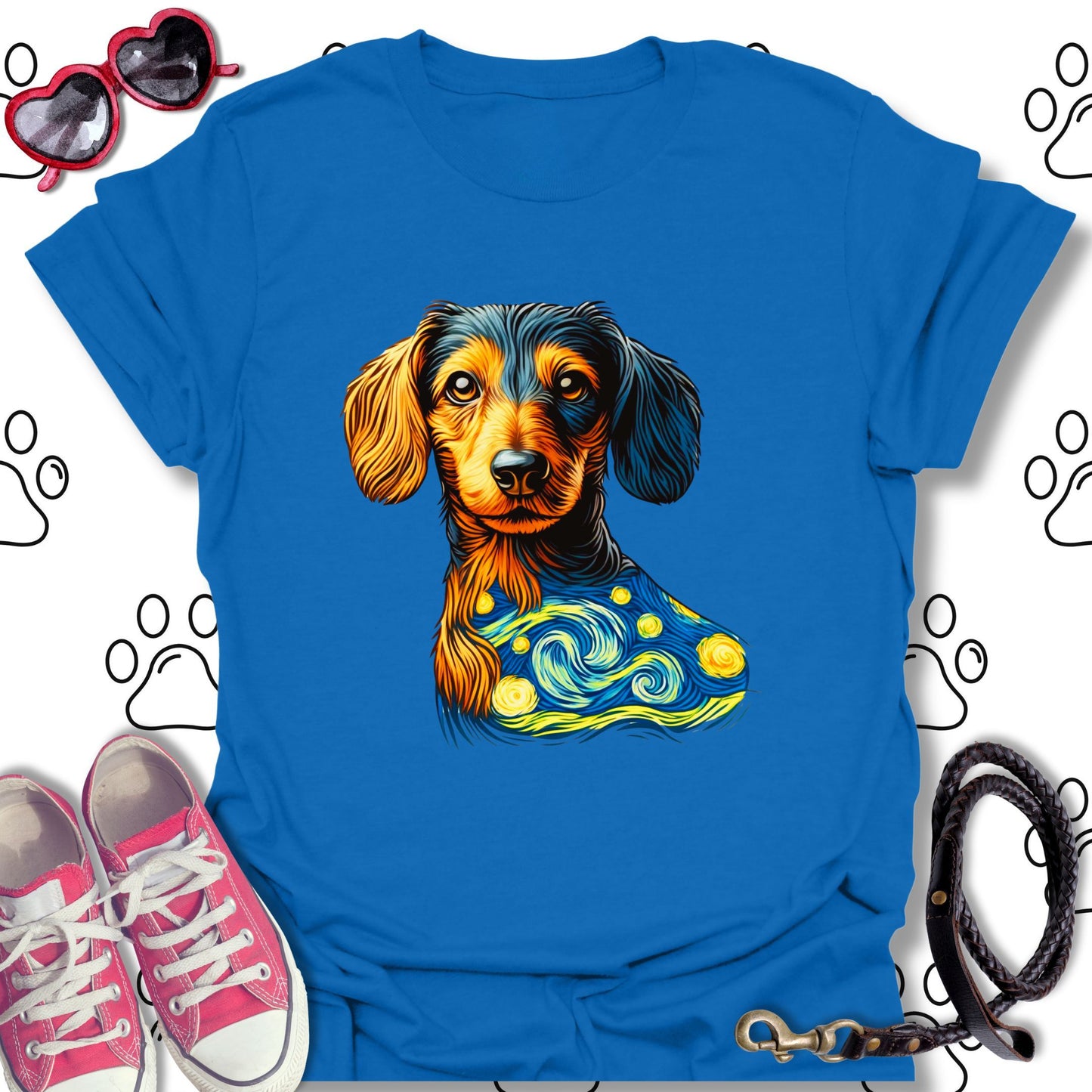 Dachshund Starry Night T-Shirt