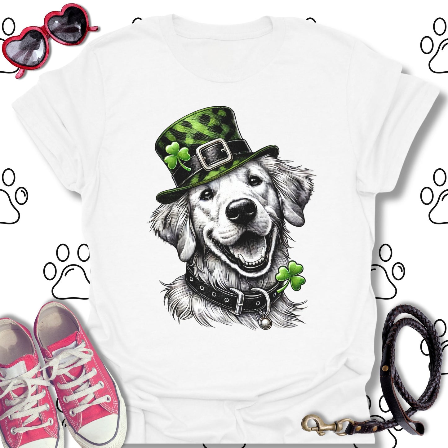 Golden Retriever St. Patrick's Day T-Shirt