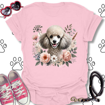 Poodle Floral Watercolor T-Shirt