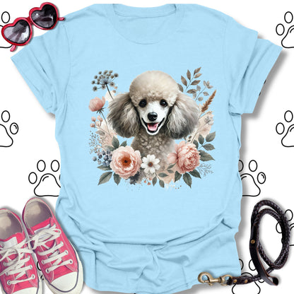 Poodle Floral Watercolor T-Shirt