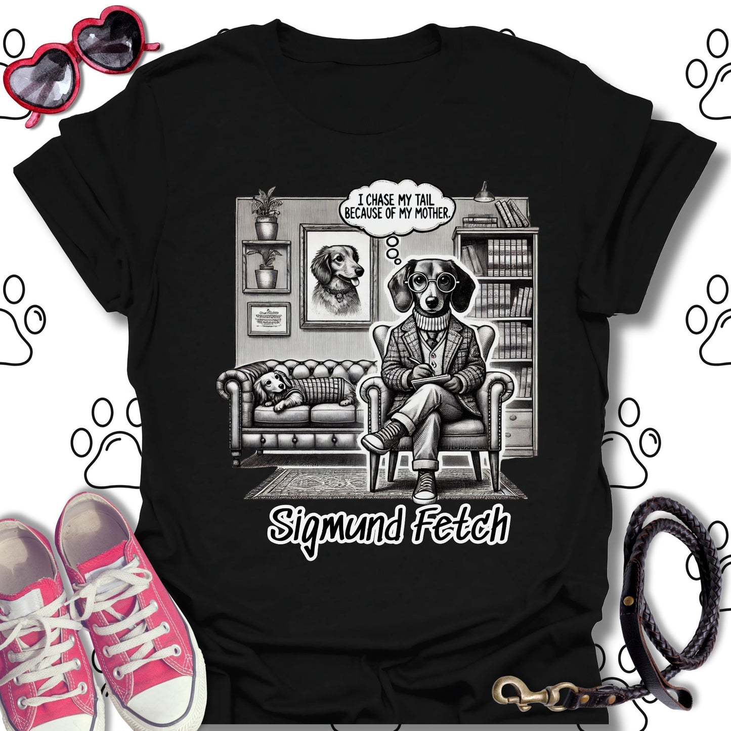 Sigmund Fetch – Funny Dog Therapist T-Shirt