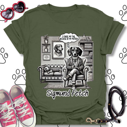 Sigmund Fetch – Funny Dog Therapist T-Shirt