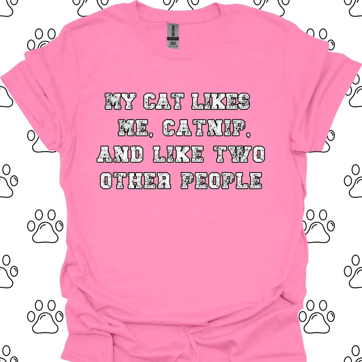 My Cat Likes Me, Catnip, and Two Other People T-Shirt