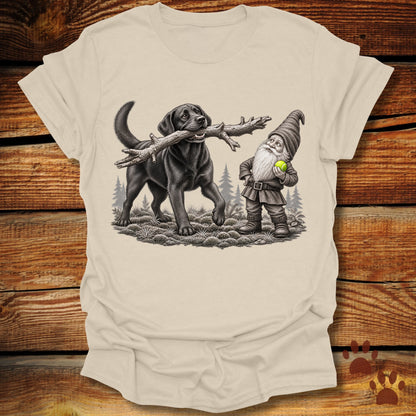 Garden Gnome and Labrador Retriever T-Shirt