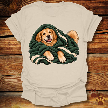 Golden Retriever Blanket Burrito T-Shirt