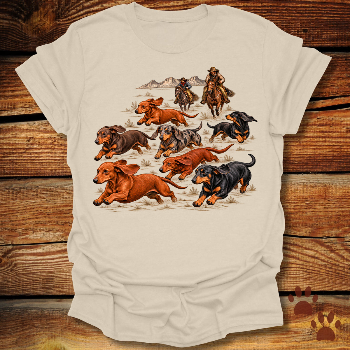Western Wiener Dog Stampede T-Shirt