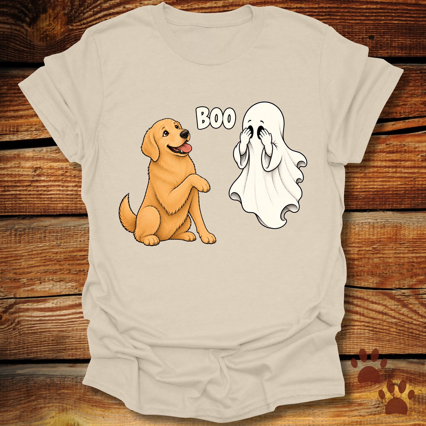 Boo Ghost Golden Retriever T-Shirt