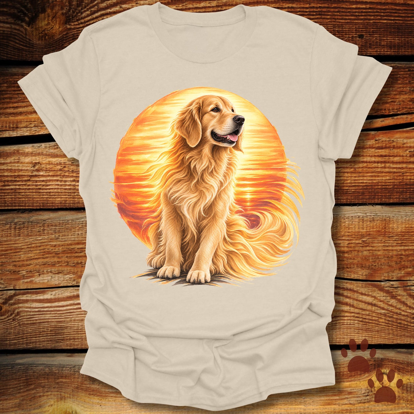 Golden Retriever Luminous Sunset T-Shirt