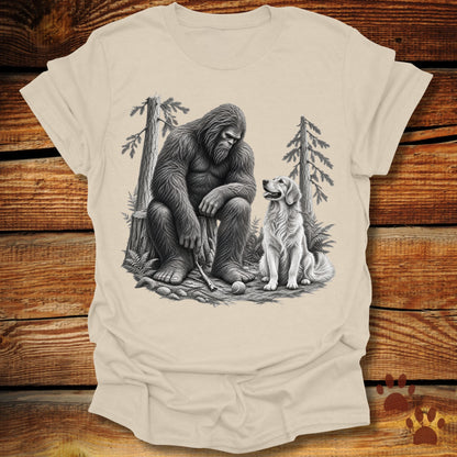 Weary Bigfoot Loyal Golden Retriever T-Shirt