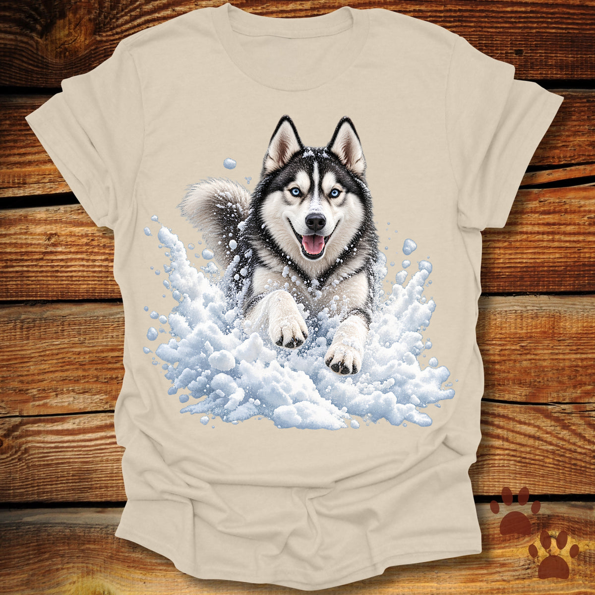 Husky Snow Frolic T-Shirt