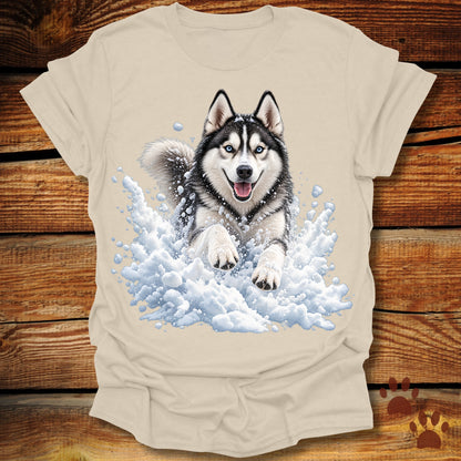 Husky Snow Frolic T-Shirt