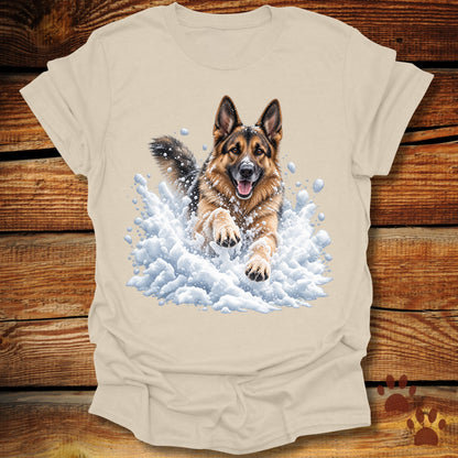 German Shepherd Snow Frolic T-Shirt