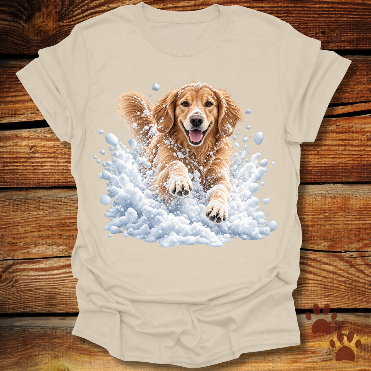 Golden Retriever Snow Frolic T-Shirt