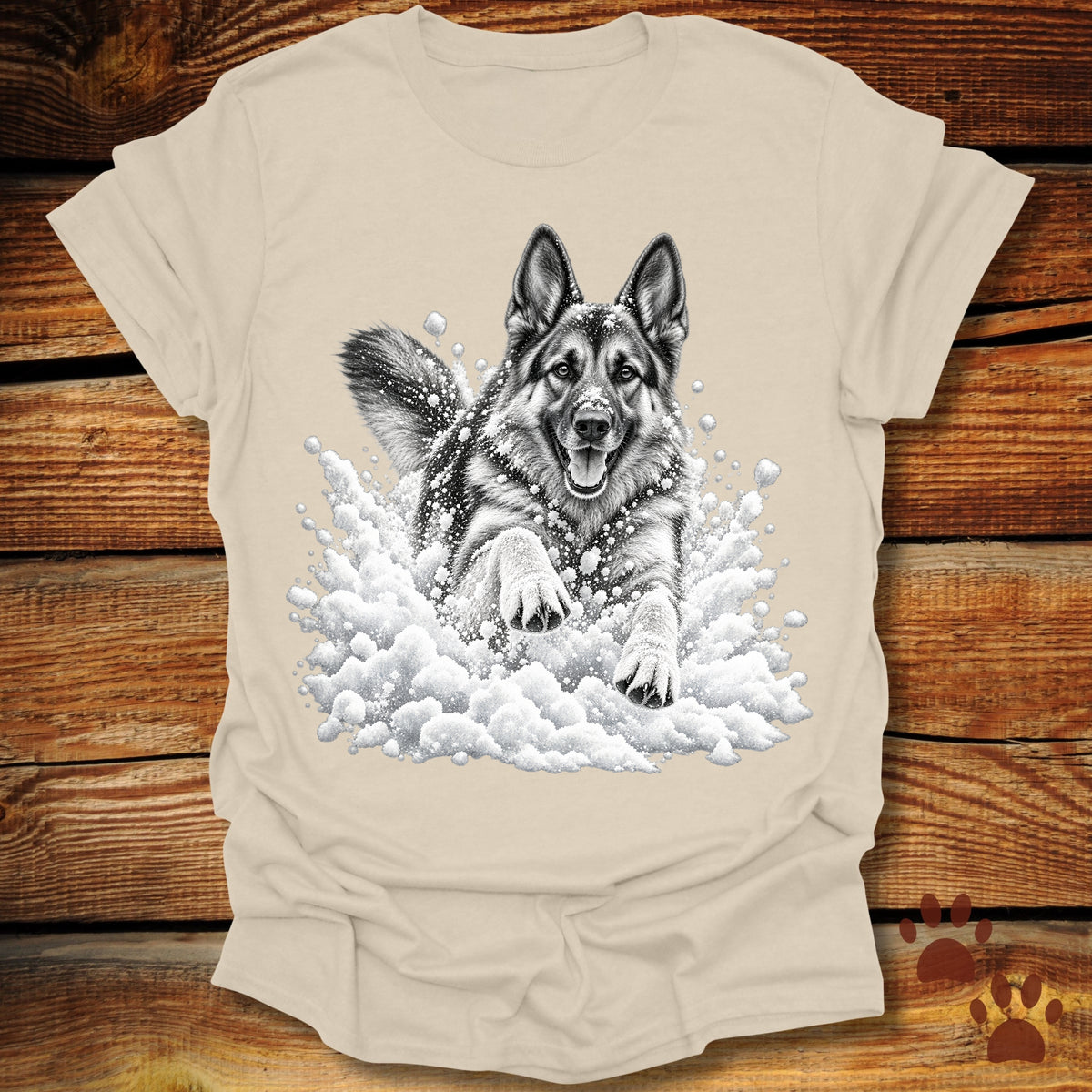 German Shepherd Snow Day T-Shirt