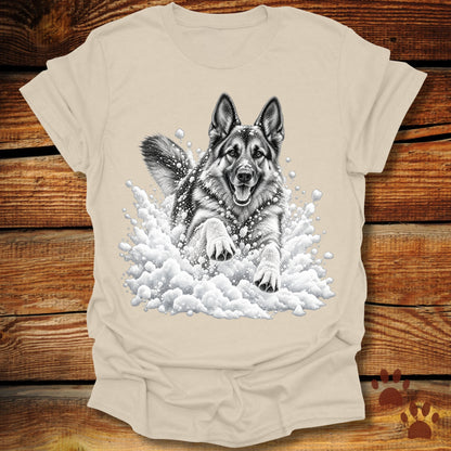 German Shepherd Snow Day T-Shirt