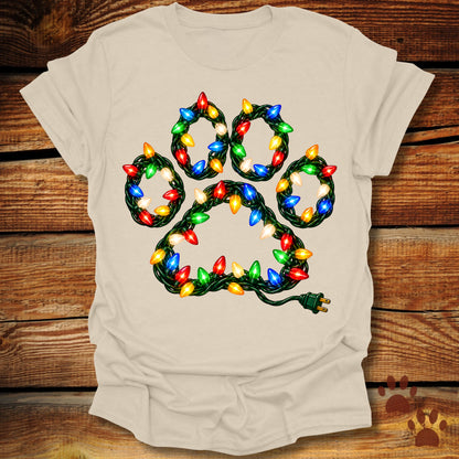 Christmas Light Paw T-Shirt