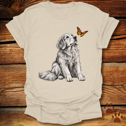 Golden Retriever Butterfly T-Shirt