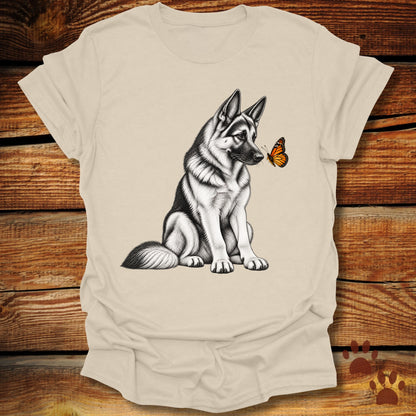 German Shepherd Butterfly T-Shirt