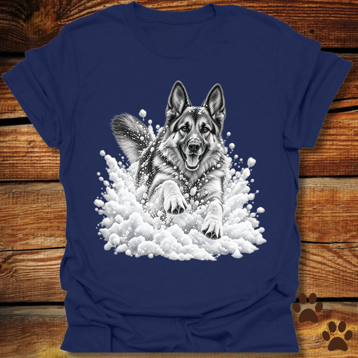 German Shepherd Snow Day T-Shirt