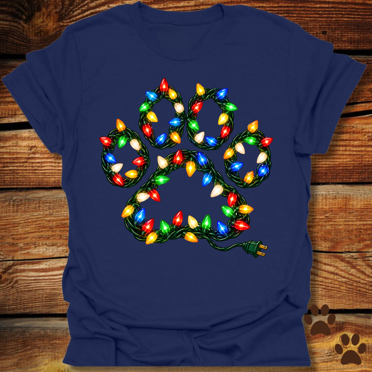 Christmas Light Paw T-Shirt