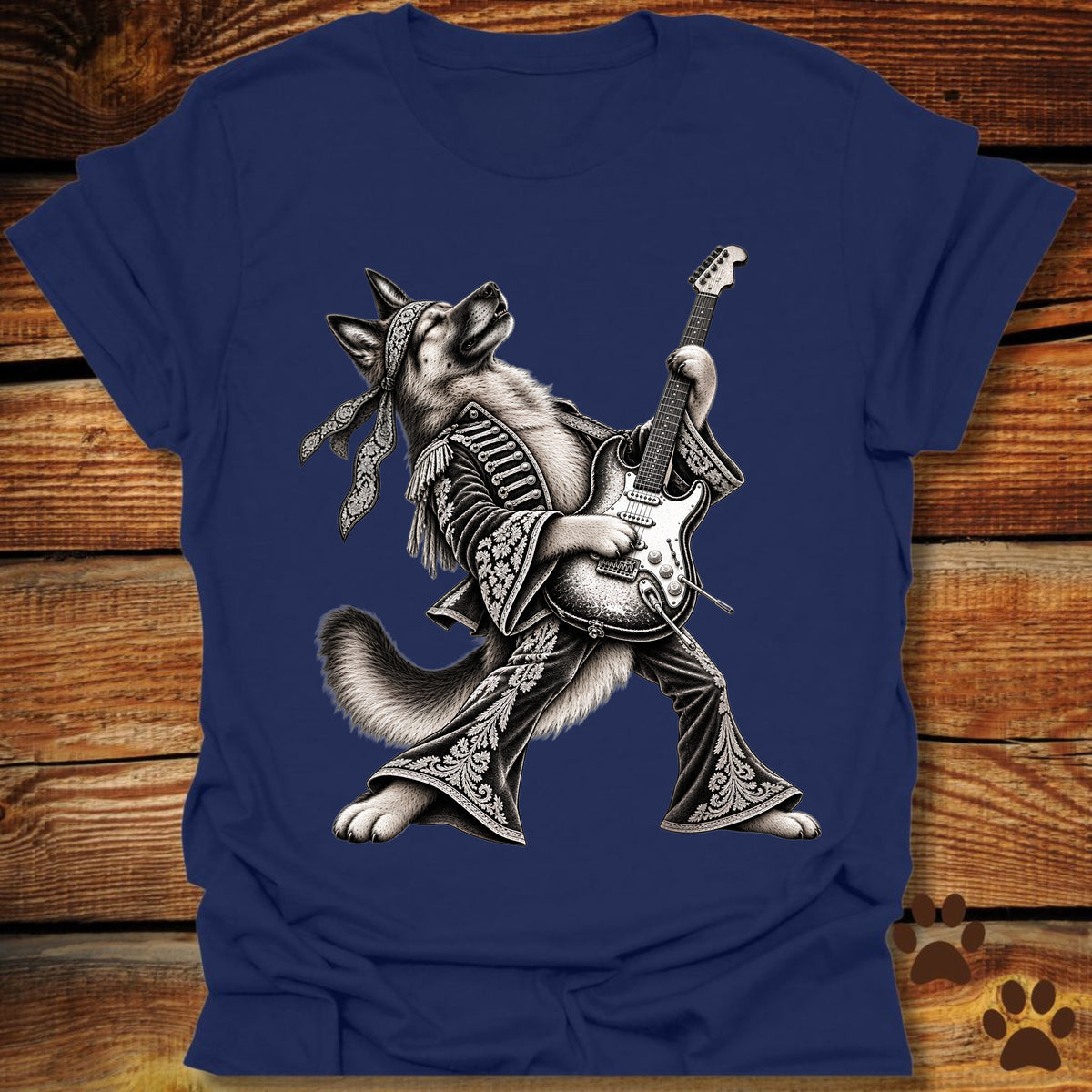 German Shepherd Guitar Hero T-Shirt