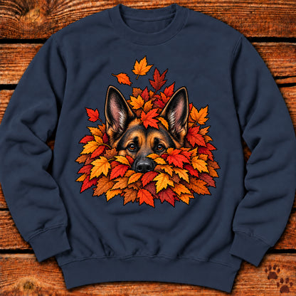 German Shepherd Leaf Pile Crewneck