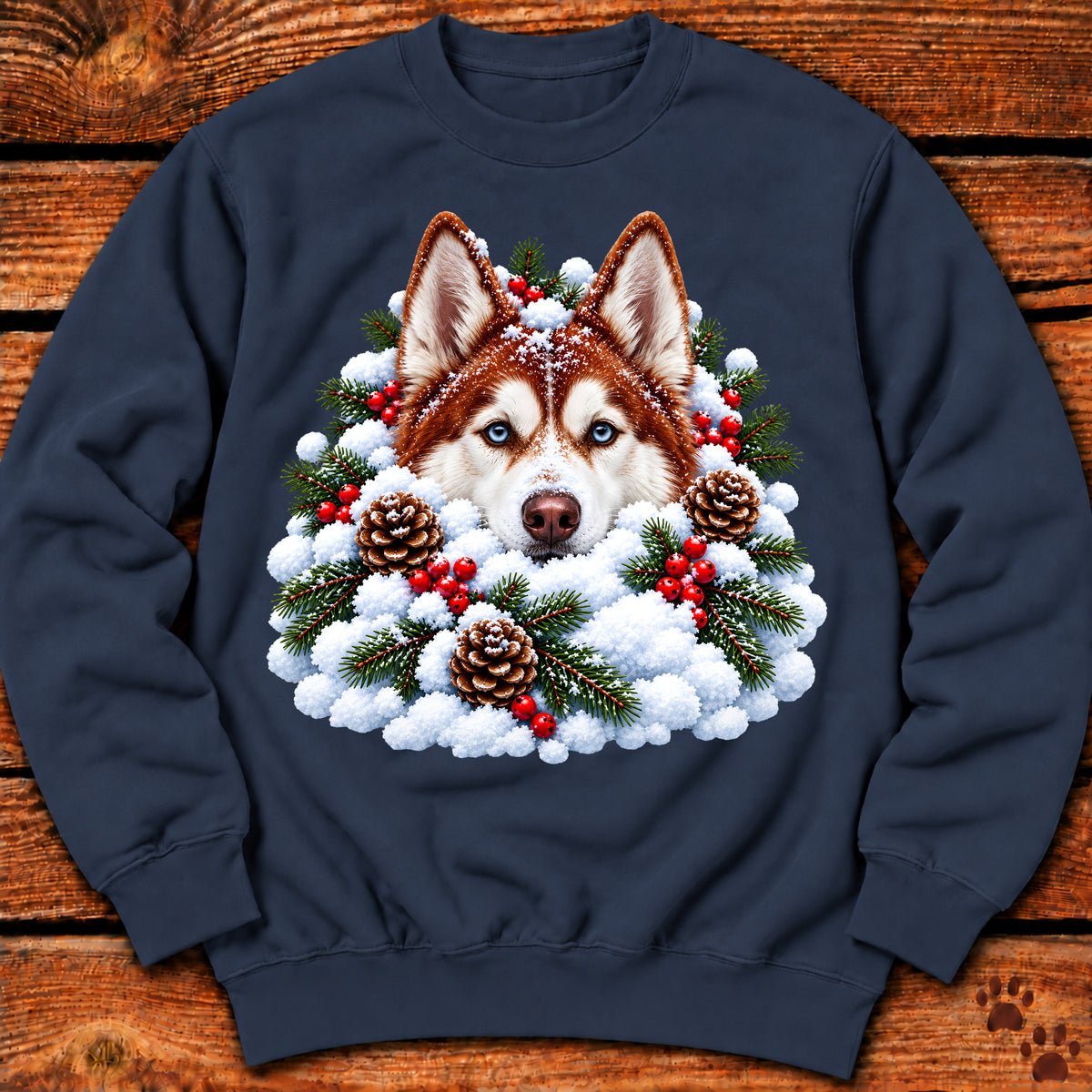 Snowy Husky Winter Sweatshirt