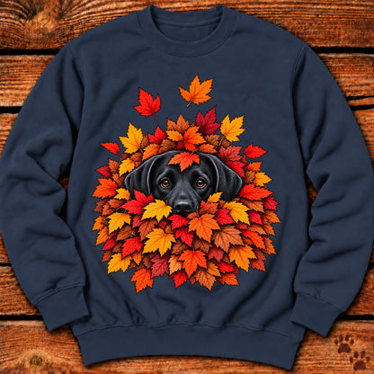 Labrador Retriever Leaf Pile Crewneck