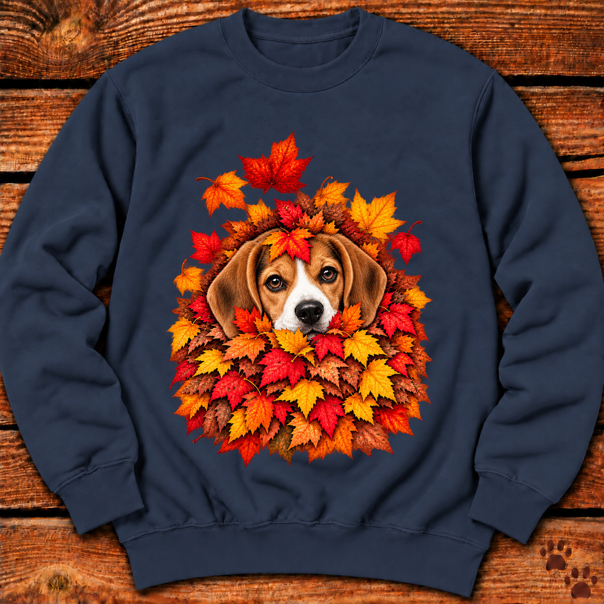 Beagle Leaf Pile Sweatshirt