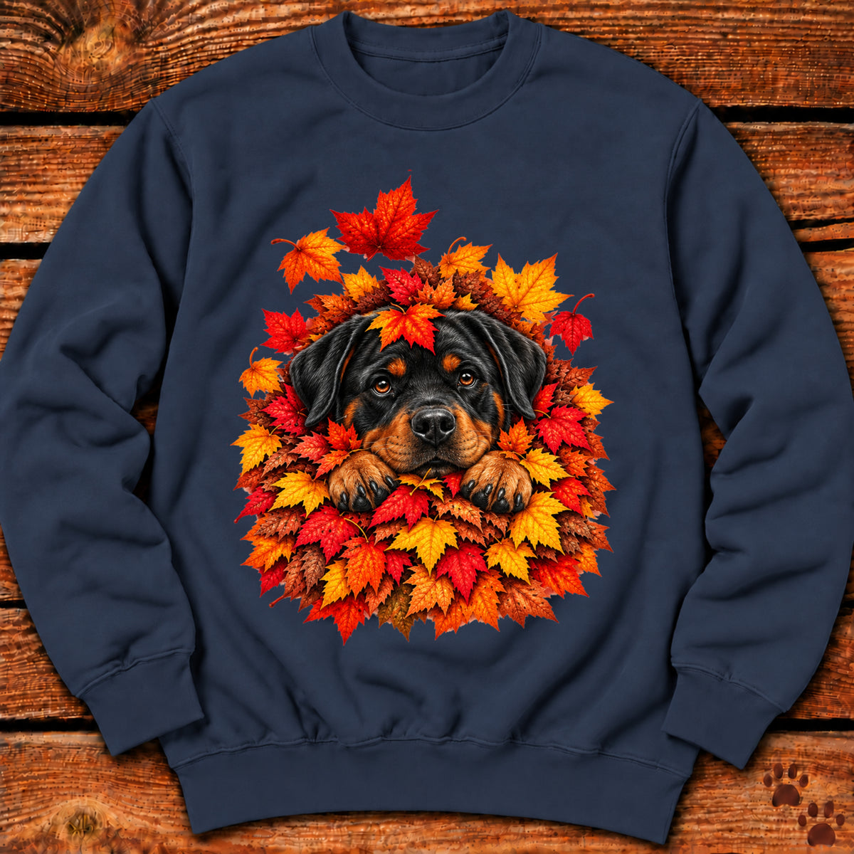 Rottweiler Leaf Pile Sweatshirt