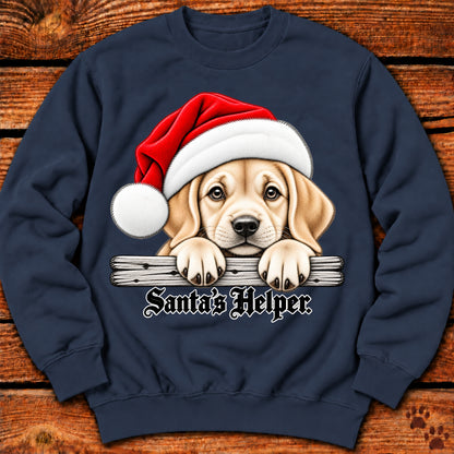 Santa’s Helper Yellow Labrador Sweatshirt