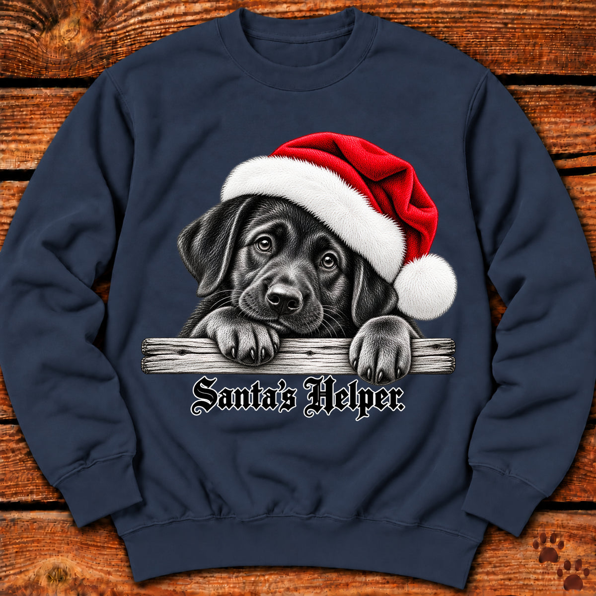 Santa’s Helper Black Labrador Sweatshirt
