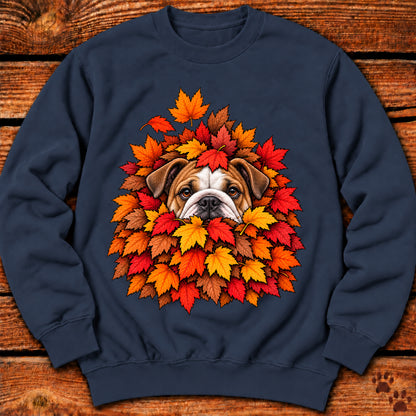 Bulldog Leaf Pile Crewneck