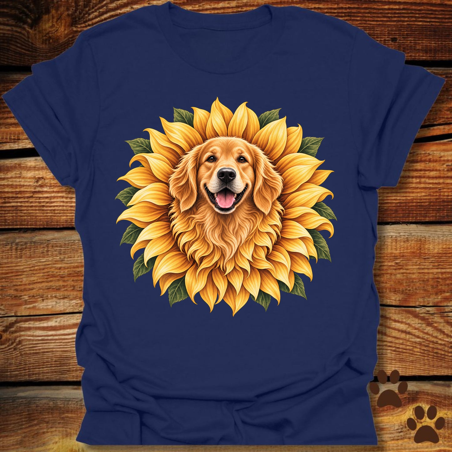 Golden Retriever Sunflower T-Shirt