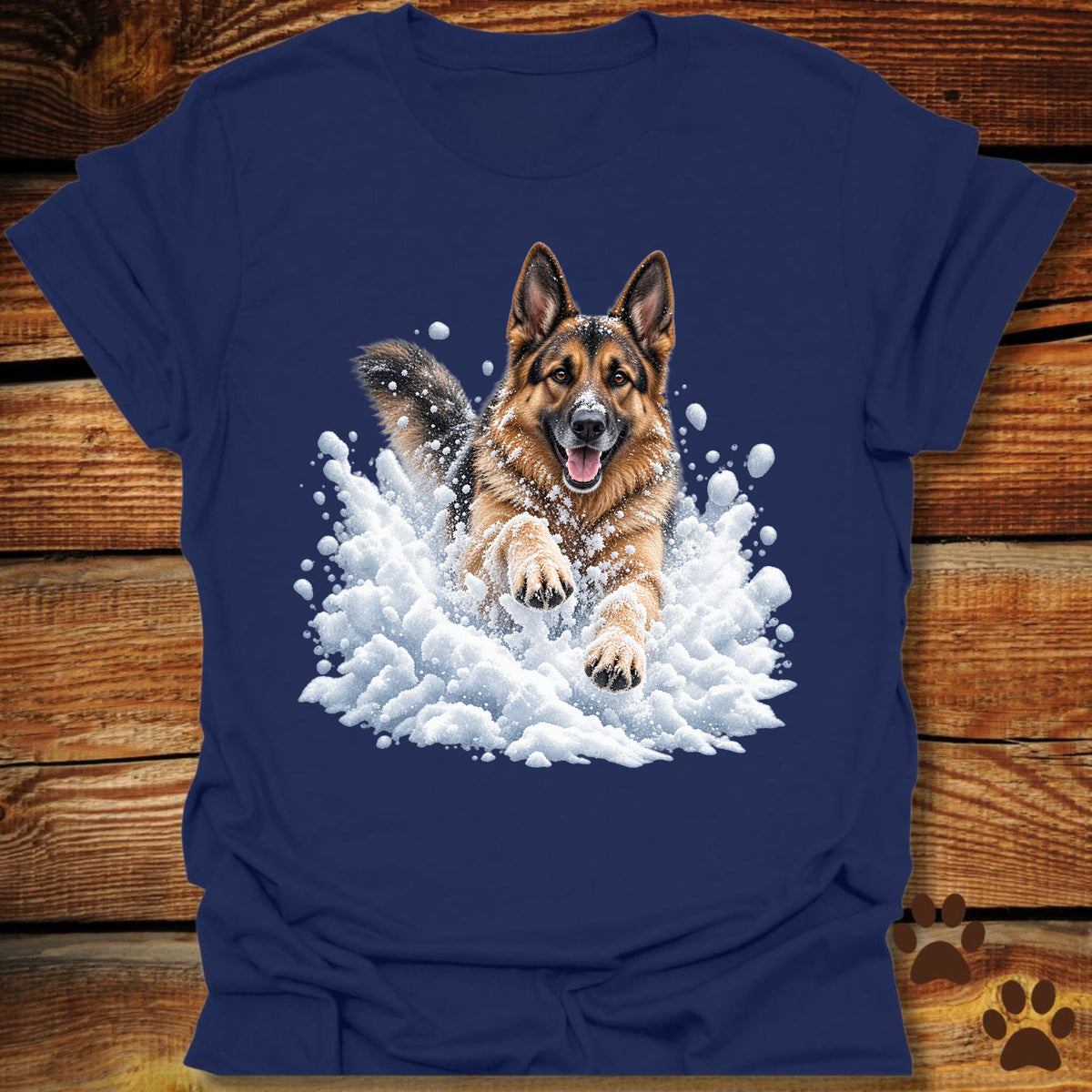 German Shepherd Snow Frolic T-Shirt