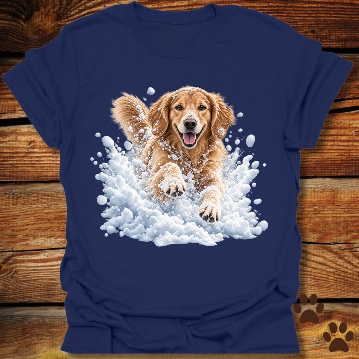 Golden Retriever Snow Frolic T-Shirt