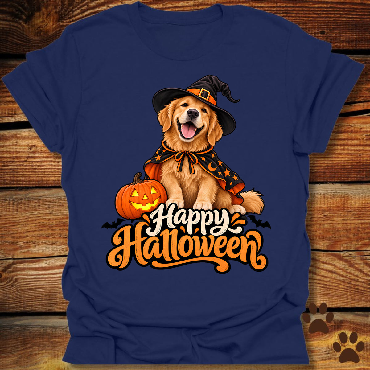 "Happy Halloween" Golden Retriever T-Shirt