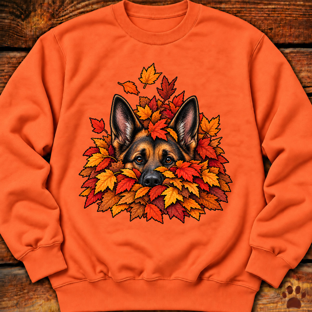 German Shepherd Leaf Pile Crewneck