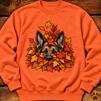 German Shepherd Leaf Pile Crewneck