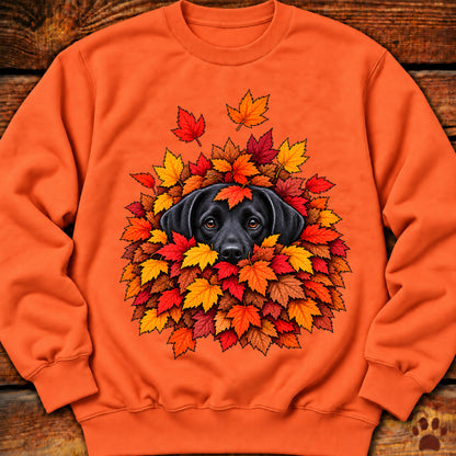 Labrador Retriever Leaf Pile Crewneck