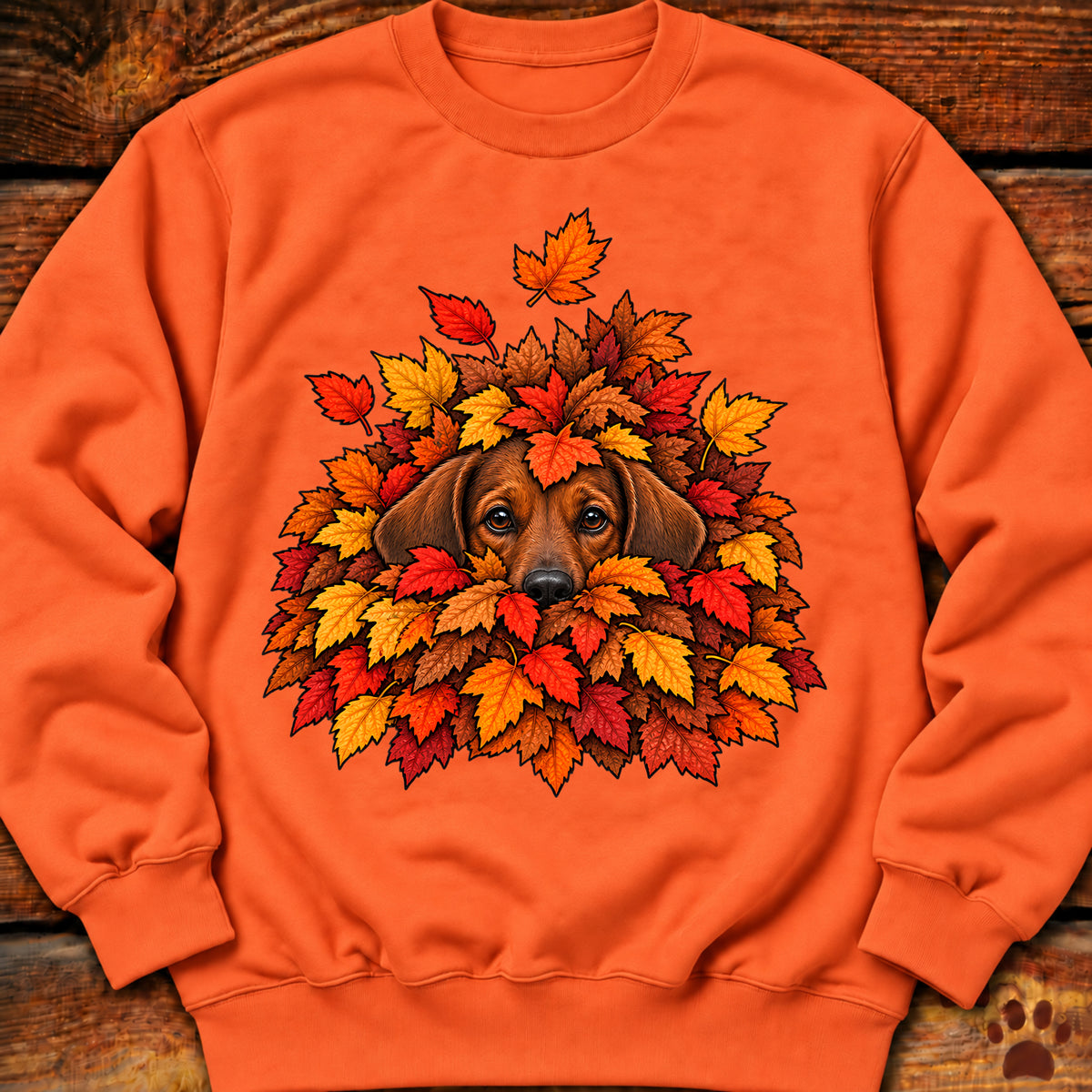 Dachshund Leaf Pile Crewneck