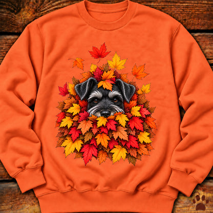 Schnauzer Leaf Pile Crewneck