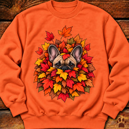 French (Frenchie) Bulldog Leaf Pile Crewneck